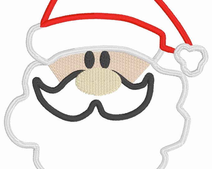 Embroidery Design of Santa Claus Appliqué