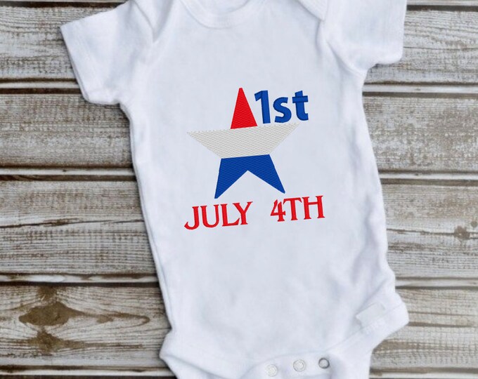 Embroidery Design of First July 4th