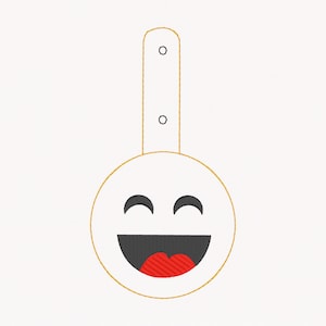 Emojipoo Happy Snap tab and Eyelet Embroidery Files/In the hoop snap tabs