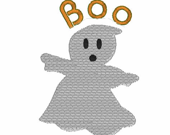 Halloween Embroidery/Embroidery Design of Ghost with Boo