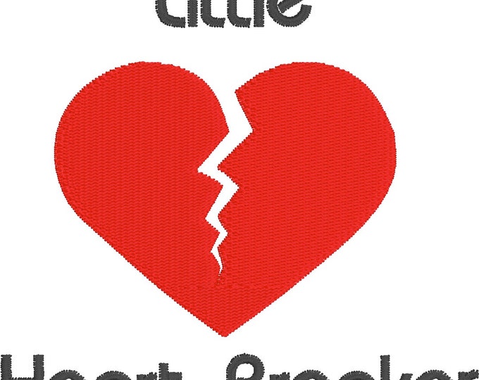Embroidery Design of Little Heart Breaker