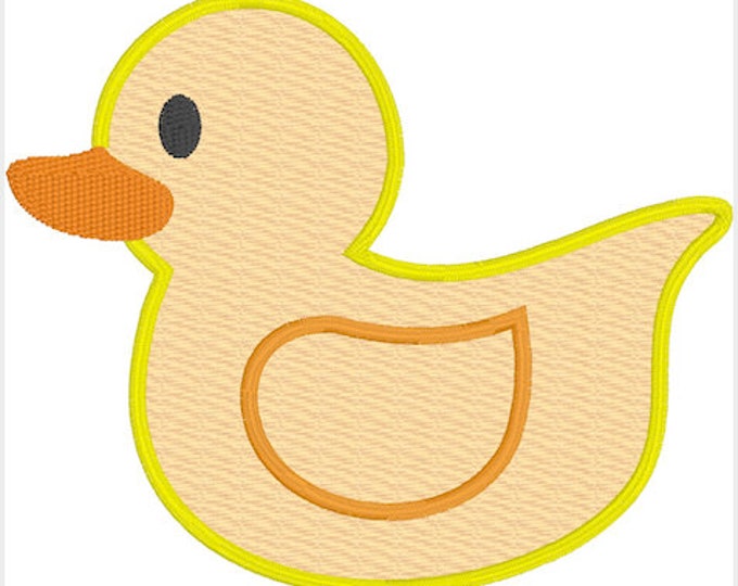 Embroidery Design of Rubber Duck Appliqué
