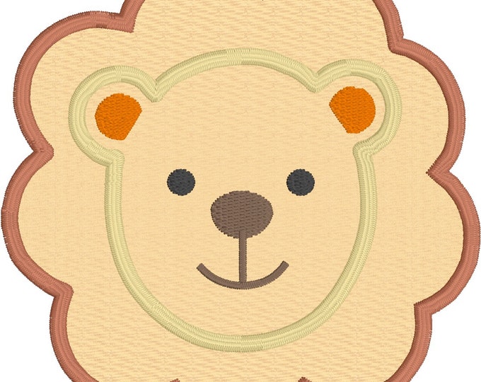 Embroidery Design of Jungle Lion Applique