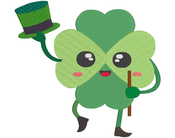 Embroidery Design of Dancing Shamrock