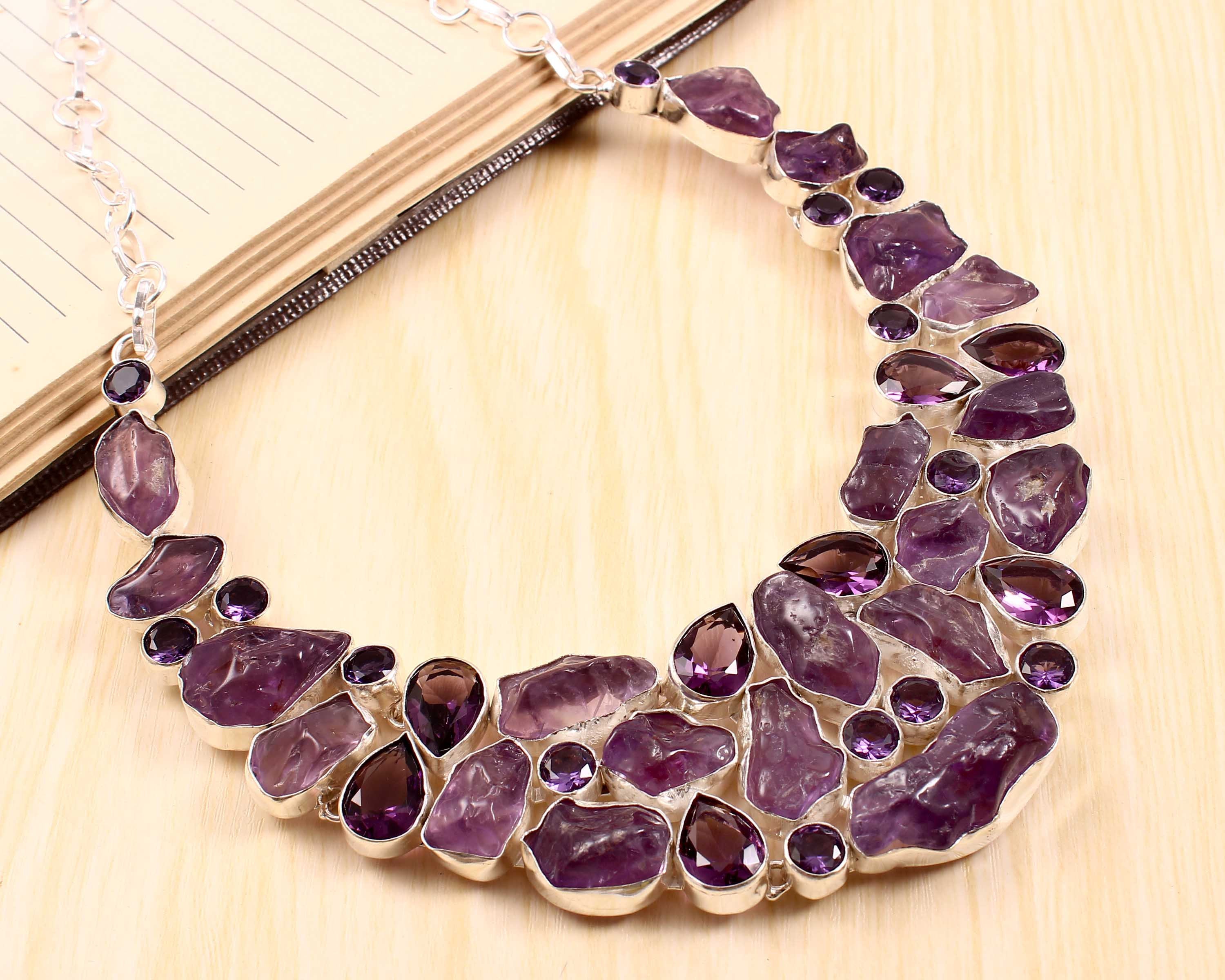 Amethyst Chunky Necklace Etsy Singapore