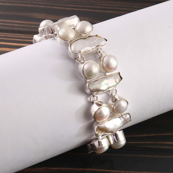 Bracelet jonc perles d'argent pour femmes - Boutique Nirvana