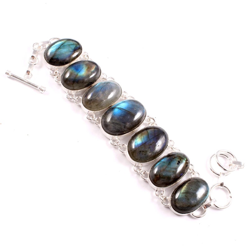 Blue Flashy fire Labradorite Gemstone 925 Silver Plated Beautifu Blue Flashy fire Labradorite Gemstone 925 Silver Plated Beautifu