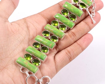 925 Sterling Silver Plated Engagement Jewelry ShantiInternational Original Green Copper Turquoise Bracelet 7.9 925 Sterling Silver Plated Engagement Jewelry ShantiInternational Original Green Copper Turquoise Bracelet 7.9