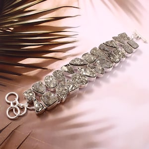 Druzy Pyrite 925 Silver Plated Bracelet Jewelry, Unique Designer Handcrafted Jewelry