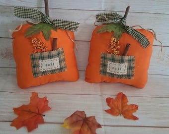 Pumpkin Shelf Sitter, Fall Pumpkin Decor, Handmade Pumpkin Stuffie