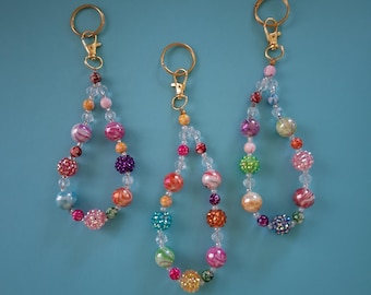 Keychain Bracelet, Beaded Keychain Wristlet