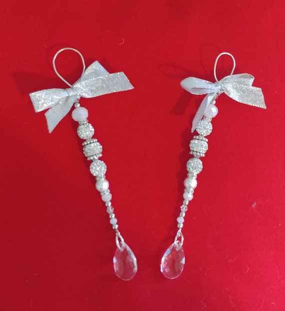 Beaded Icicle Ornaments Set of 2