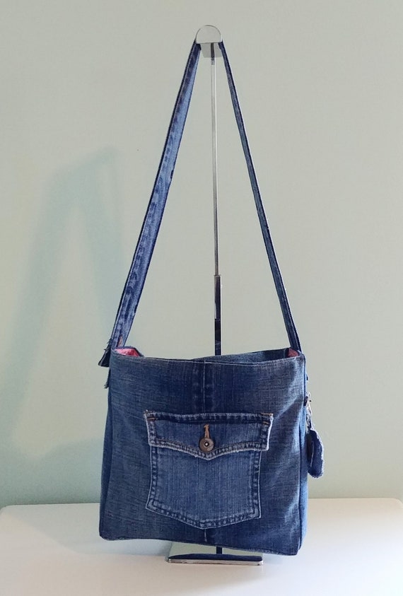 Denim Shoulder Bag Upcycled