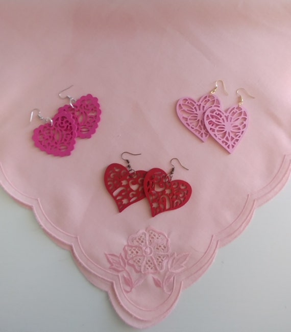 Heart Earrings Valentine Jewelry