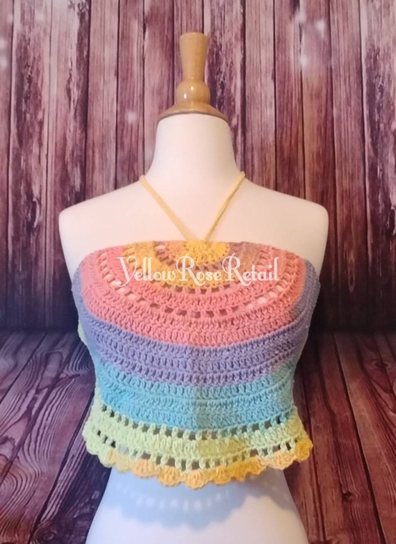 Rainbow Halter Top