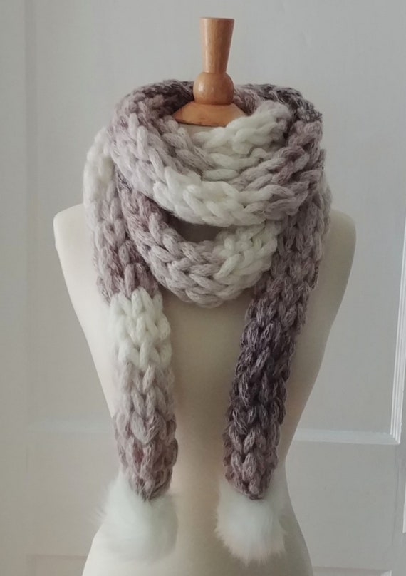 Loops Wool Blend Wrap Scarf