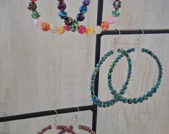 Beaded Hoop Earrings