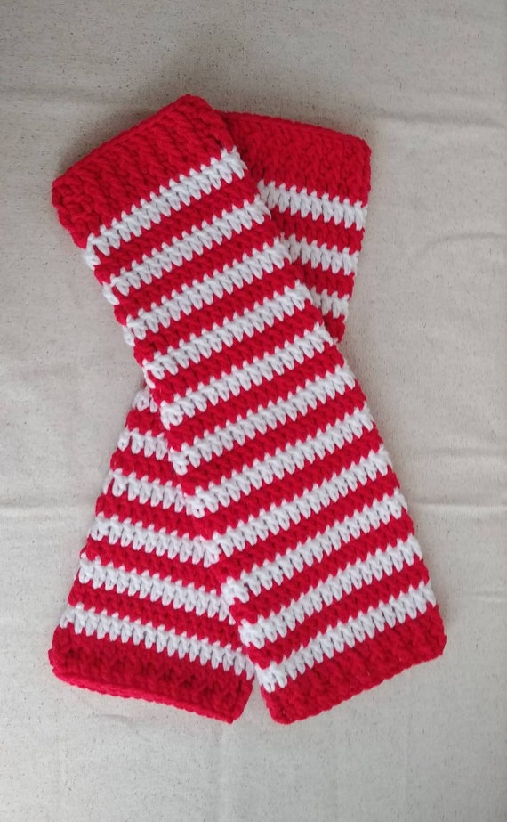 Women's Striped Christmas Leg Warmers