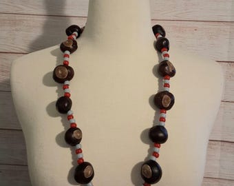 Buckeye Necklace, OSU Necklace, Lucky Buckeye Necklace