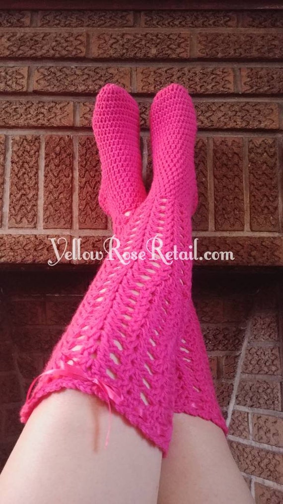 Over The Knee Socks Crochet Pattern Digital Download