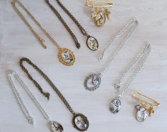 Easter Jewelry Easter Necklace Easter Pin Bunny Necklace Bunny Pin