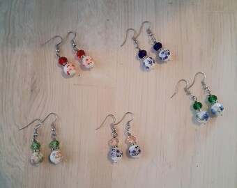 Beaded Floral Earrings