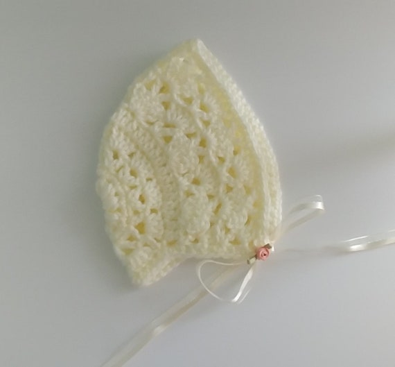 Ivory Baby Bonnet Newborn to 6 months