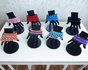 Handmade Crochet Bracelet Colorful Cotton Crochet Bracelet Boho Friendship Bracelet, 7 Inch