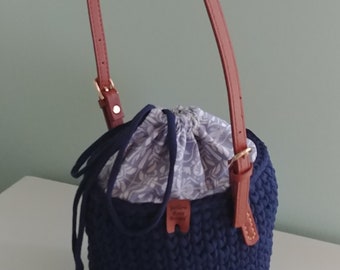 Navy Bucket Bag