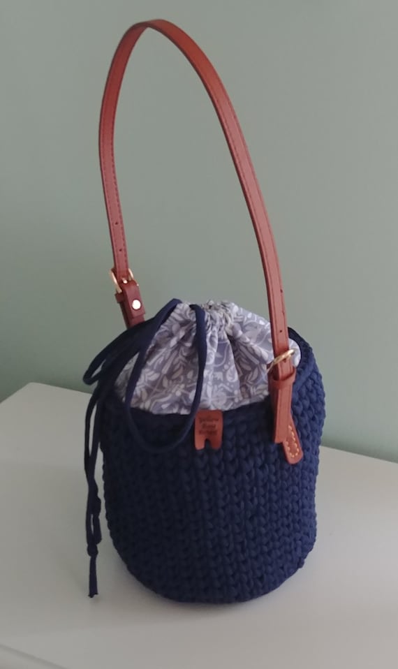 Navy Bucket Bag