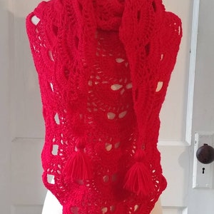 Red Virus Shawl