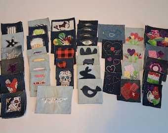 Sew-On Recycled Denim Patches Denim Appliqués