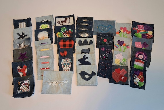 Sew-On Recycled Denim Patches Denim Appliqués