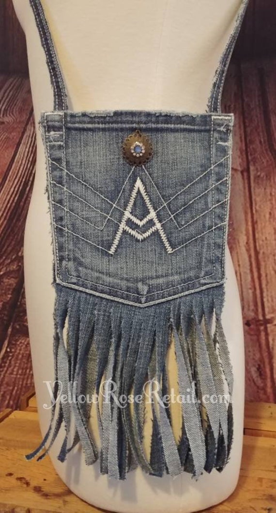 Upcycled Denim Pocket Crossbody Bag