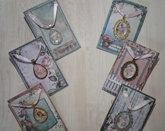 Romance Pendant Necklaces Mixed Media