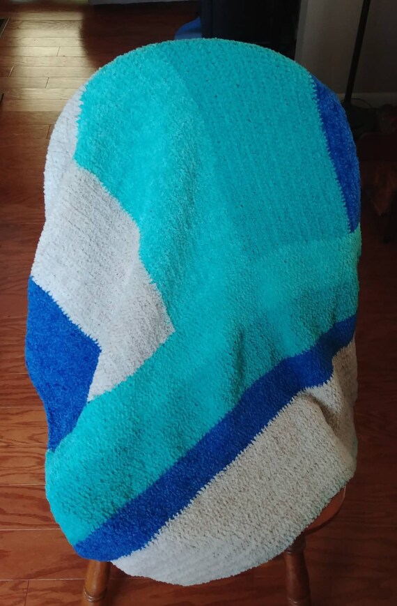 Fleece Color Block Throw.