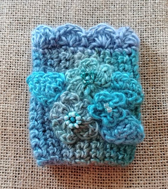 Crochet Cuff in Blues