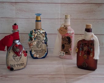 Decorative Bottles. Mermaid Tears Bottle. Love Potion Bottle. Shampoo Bottle. Tree of Life Bottle.