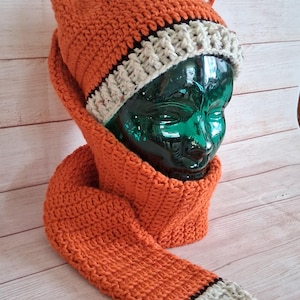 Crochet Fox Hat/Scarf Combo Adult