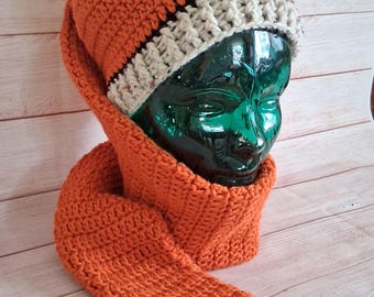 Crochet Fox Hat/Scarf Combo Adult