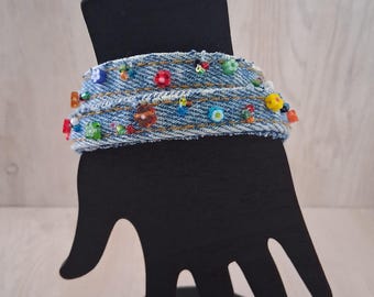 Denim Wrap Bracelet