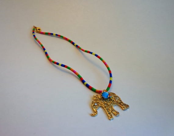 Elephant Corded Necklace