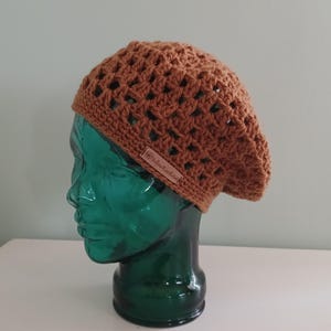 Handmade Crochet Beret Slouchy Hat Unisex