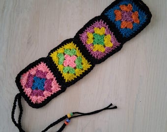 Granny Square Crochet Bracelet