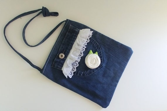 Upcycled Denim Crossbody Bag