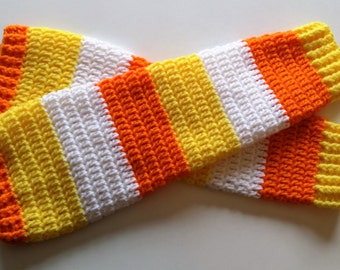 Candy Corn Legwarmers - All Sizes Available.