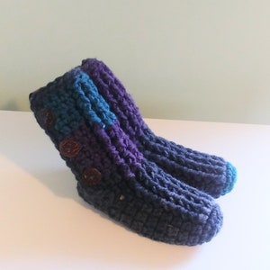 Chunky Slipper Boots with Denim Soles