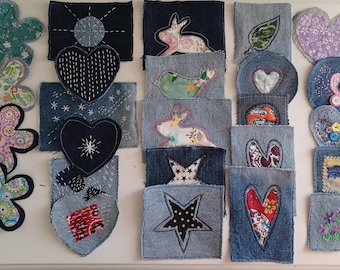 Sew On Recycled Denim Patches Denim Appliques Craft Patches
