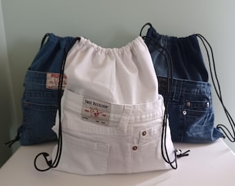 Recycled Denim Backpack Denim Bag