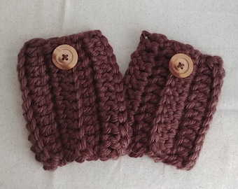 Brown Chunky Boot Cuffs